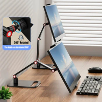 Portable Monitor Desk Holder Metal Stand 17 inch Universal Expandable Display Base Vesa Mount External Vertical Screen Expansion