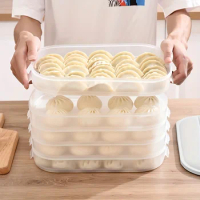 1pc Dumpling Box, Special Sealed And Fresh-keeping Multi-layer Quick-frozen Food Wonton Storage Box For Refrigerator Freezing