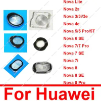 Back Rear Flash Light Cover For Huawei Nova Lite 5 7 8 Pro 2S 3 3i 3E 4E 6SE 7i 7SE 8SE Back Flashlight Lamp Shell Holder Parts
