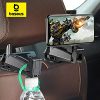 Baseus Car Phone Holder Headrest Hooks for iPhone Huawei Back Seat Hook Car Mount Holder Fastener Seat Back Organizer Bag Hanger