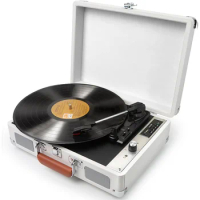 Vintage Vinyl Record Player with Built-in Stereo Speaker Portable LP Vinyl Player Support USB/Bluetooth/SD Card/RCA/AUX Playback