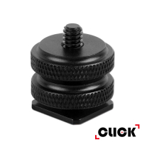 CLICK柯雷卡 金屬雙層1/4吋螺絲孔熱靴底座