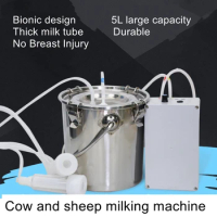 Goat milker hand-free electric cow milk sucker stainless steel home milker veterinary milk sucker milking goat's milk