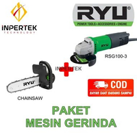 PAKET MESIN GERINDA RYU RSG 100-3 4IN + CHAINSAW BRACKET RYU CHAIN SAW