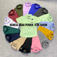 Kemeja Polos Anak Cowok Lengan Pendek Usia 11-14 Tahun