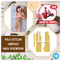 【COD】Pola Setelan Jumpsuit Anak Perempuan | Pola Baju Anak Perempuan | Pola Instan | Pola Jiplak | P