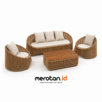 MEROTAN ID - Set Sofa Tamu Outdoor Anyaman Tali Rope / Kursi Tamu Outdoor / Sofa Santai Outdoor