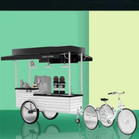 Romantic Electric Cargo Bike Bicycle Mobile Food Cart Drinks Juice Ice Cream Carting Beer Coffee Bike Adult tricycles for Europe