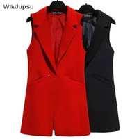 MND Rompi wanita/rompi blazer wanita/ rompi terbaru wanita L Merah