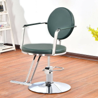 美髮店椅子髮廊專用理髮店剪髮椅旋轉液壓陞降不銹鋼扶手理髮椅子