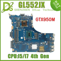 KEFU GL552JX Laptop Motherboard For ASUS ROG ZX50J ZX50J GL552JX Mainboard I5-4200H I7-4720/4710HQ GTX950M -2G/4G 100% Test Work