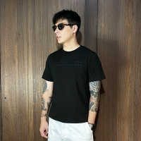 美國百分百【全新真品】MONCLER 短袖 棉質 休閒 T恤 上衣 logo 圖標 T-shirt 短T 黑色 CW00