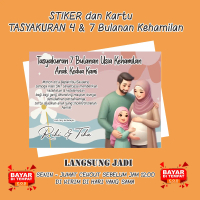 STIKER TASYAKURAN KEHAMILAN 4 BULANAN / 7 BULANAN LANGSUNG JADI