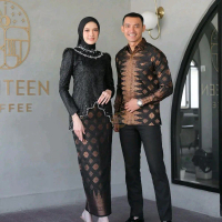 Setelan Couple Serra by Elbisehasna.id - Tille Mutiara Roberto Cavalli Batik Katun Prima - Pasangan,