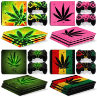 Green leaf For PS4 PRO Console and Controllers stickers For ps4 pro skin sticker For PS4 pro Vinyl sticker for ps4 pro skin