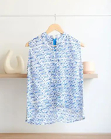 LOLITA TOP BATIK ATASAN TANPA LENGAN BATIK ATASAN PITA SLEEVELESS BATIK BOW TOP WANITA SLEEVELESS BA