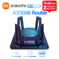 NEW Xiaomi Mi AX9000 AIoT Router Tri-Band WiFi 6 Wireless Mesh Network VPN 1GB USB3.0 Game Acceleration Repeater 12 Antennas