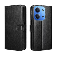 เคสฝาพับสำหรับ Redmi 15C 4G และ 5G, Redmi15C, ปกหนัง PU, กระเป๋าสตางค์แม่เหล็ก, พร้อมช่องเสียบการ์ด,