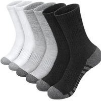 6 Pairs EUR39-47 Plus Size Women Men Sports Socks High-Quality Gym Crew Socks Runing Baskteball Football Socks high tube