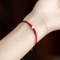 Vintage elements hand woven auspicious red bracelet fashionable and simple charm men's and women's b