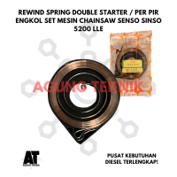 Rewind Spring Double Starter Per Pir Engkol Set Mesin Chainsaw Senso Sinso 5200 LLE