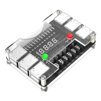 Bảng phân phát nguồn ATX, với vỏ Acrylic, điện áp đầu ra 3,3V, 5V, 12V, -12V, USB 12 cổng, đầu ra tố