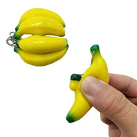 banana squishy keychain fidget Toy Squishy Cute Fruit Keyring Finger Game squeeze Relieve Stress Fidget Toy pendant