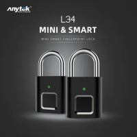 Anytek L34 USB Charge Smart Fingerprint Padlock Mini Security Lock for Door Locker Bag Suitcase Dormitory