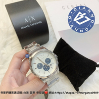 帝安諾-實體店面 AX Armani Exchange 石英 計時 碼表 銀錶盤 鋼錶帶 時尚 簡約 AX2500【APP下單享4%點數】