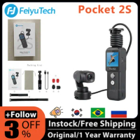 FeiyuTech Feiyu Pocket 2S 3-Axis Gimbal Camera Split Design Magnetic Base 1 / 2.5-Inch Sensor 130 ° Field of View Ultra HD 4K