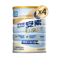 【亞培】安素優能基(香草口味-少甜)-均衡營養配方x4罐 (800g/罐) (增強體力、三重優蛋白)