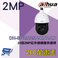 昌運監視器 大華 DH-SD49225N-HNR-ZB 25倍 2MP 紅外線網路快速球攝影機