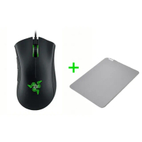 【Razer 雷蛇】買一送一★DeathAdder Essential煉獄奎蛇 標準版有線電競滑鼠(黑色)+Pro Glide滑鼠墊