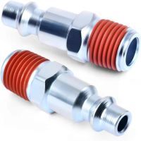 5Pcs Metal 1/4 Inch NPT Male Air Line Fitting Hose Compressor Pneumatic Quick Release Connector For Air Piping