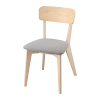 LISABO 餐椅, 梣木/tallmyra 白色/黑色, 48 公分