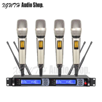 XGWTH SKM9000 True Diversity UHF Wireless Stage Microphone System 4 Champagne Gold Limited Edition Handheld Dynamic Cardioid Mic
