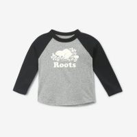【Roots】Roots 小童-COOPER 棒球長袖T恤(灰色)
