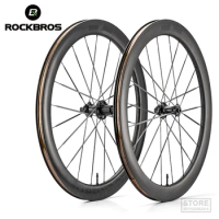 ROCKBROS Bike Wheelset T700 Carbon Wheels Disc-Brake Center lock 55mm Depth30mm S&amp;S Ceramic Peilin 36T/54T Road Cycling
