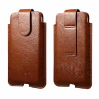 Genuine Leather Phone Belt Clip Case Waist Bag For Google Pixel 8 7 6 Pro 7A 6A 5A 4A 3A XL,Sony Xperia 1 5 10 IV Holster Pouch