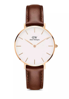 Daniel Wellington Petite St Mawes White dial 32 mm Women's Stainless Steel Watch with Leather 皮革  Strap White dial - Rose Gold -女錶 女士手錶 Watch for women DW 丹尼爾惠靈頓
