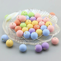 [50pcs] Anik Pastel Menggosok Warna Warni Payet Kapur Manik Susu Mute Bulat Mote Akrilik