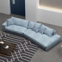 Light luxury modern irregular corner living room minimalist modern creative fabric sofa