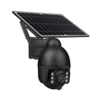 GINCNCN Outdoor Solar Camera 4G SIM GSM Wireless Security Black Detachable Solar Cam Battery CCTV Video Surveillance Phone