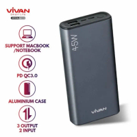 Vivan Power Bank 20000 mAh VPB-L20 - 45W 3 Outputs & 2 Inputs