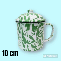 Mug enamel tutup model burik jadul 12 cm (1,2 liter) 10 cm (700ml) 9 cm (500ml) dan 8 cm (300 ml) mu