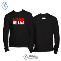 kaos merdeka belajar longsleeve / baju merdeka belajar lengan panjang
