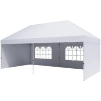 Pop Up Commercial Tent with 4 Removable Sidewalls, Awning Canopy Gazebo, Full Folding Awnings, 10x20 ', Free Shipping