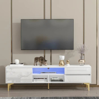 Modern design high-end TV cabinet, media console, TV bracket with LED lights, storage cabinet, decorative cabinet