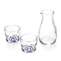 【WUZ 屋子】ADERIA 手仿陶蛇目清酒壺杯組(1壺+2杯)