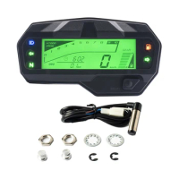Universal Motorcycle Lcd Digital Meter Speedometer Odometer Tachometer 1000RPM Gauge for FZ16